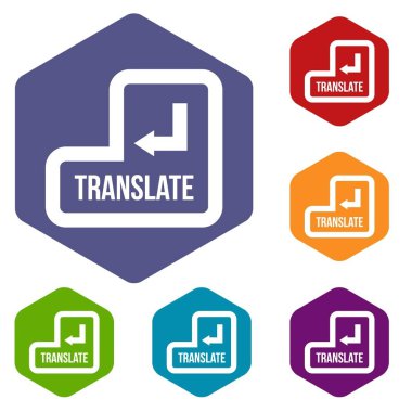 Düğme simgeler kümesi çevirmek