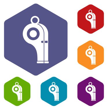 Spor düdük Icons set