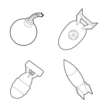 Bomba simge seti, anahat stili