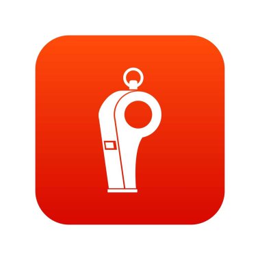 Düdük refere simgesi dijital kırmızı