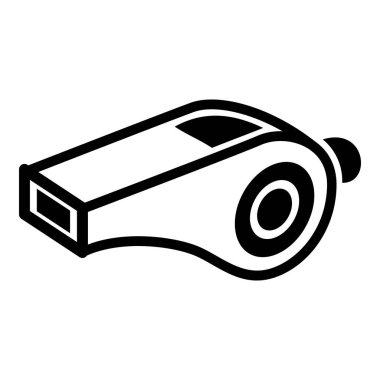 Düdük simgesi, basit siyah stil