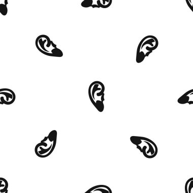 Kulak desen sorunsuz siyah