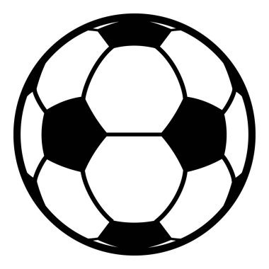 Futbol simgesi, basit siyah stil