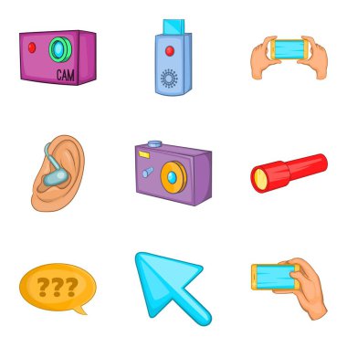 Yararlı aygıt simgeler kümesi, karikatür tarzı