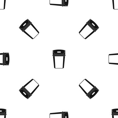 Büyük çöp tenekesi desen sorunsuz siyah