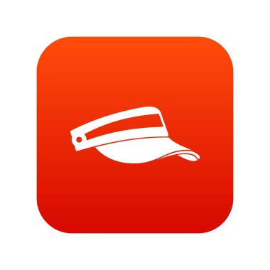 Güneş şapkası Icon dijital kırmızı