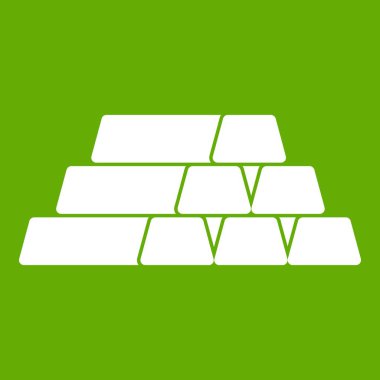 Altın külçelerini simgesi yeşil