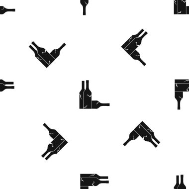 Şişe desen sorunsuz siyah