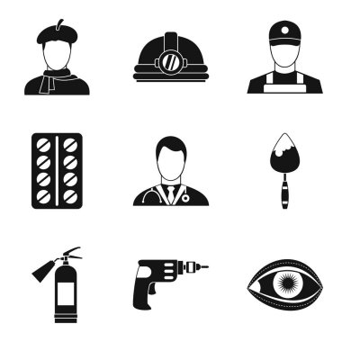 Çalışma meslek simgeler kümesi, basit tarzı