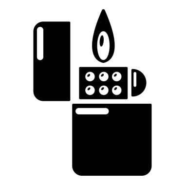 Hafif simgesi, basit siyah stil