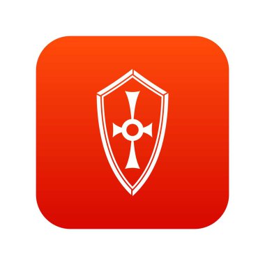 Kalkan simgesi dijital kırmızı