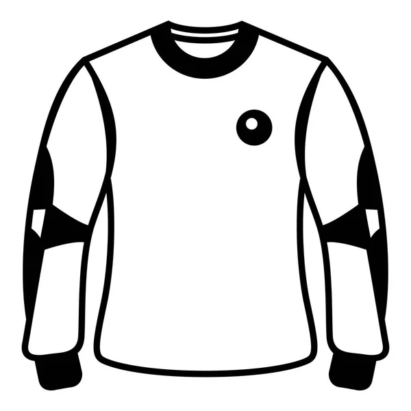 Camisa icono portero, estilo negro simple — Vector de stock