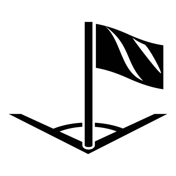 Angular football icon, simple black style — Stock Vector