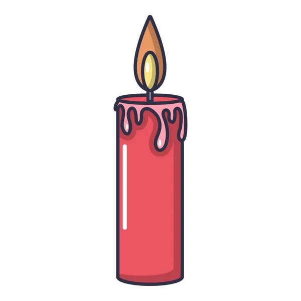 Candle icon, cartoon style — Stock Vector