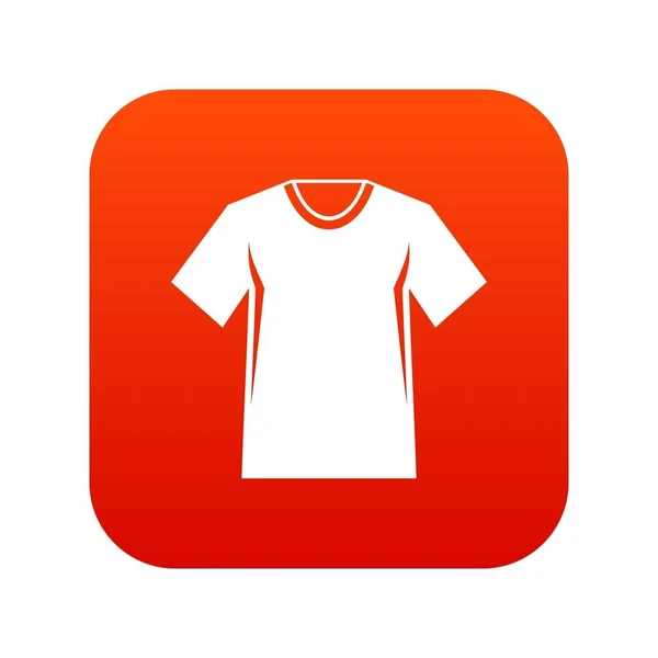 Uomo tennis t-shirt icona digitale rosso — Vettoriale Stock