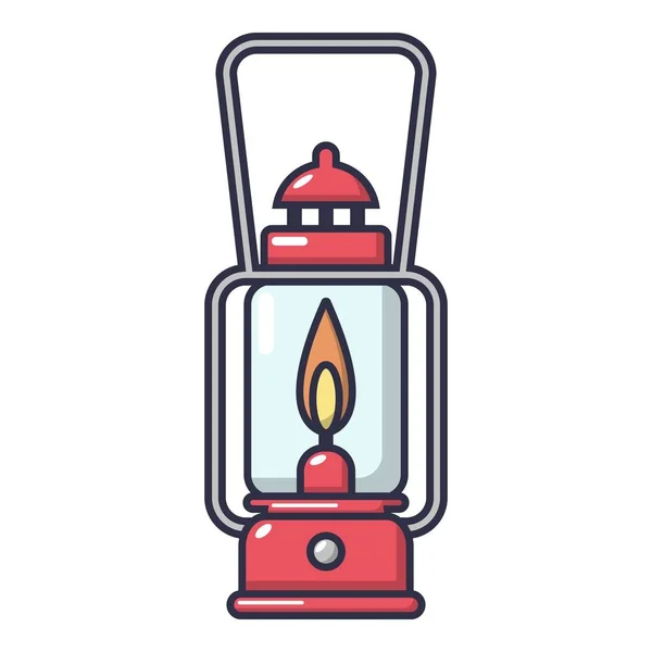 Gas lamp icon, cartoon style — Stock Vector