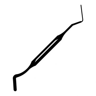 Diş aracı simgesini, basit siyah stil