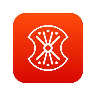 Ahşap kalkan simgesi dijital kırmızı