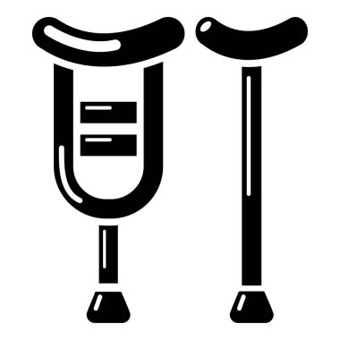 Koltuk değneği simgesi, basit biçim.