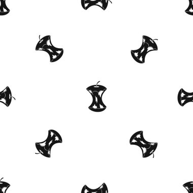 Apple core desen sorunsuz siyah