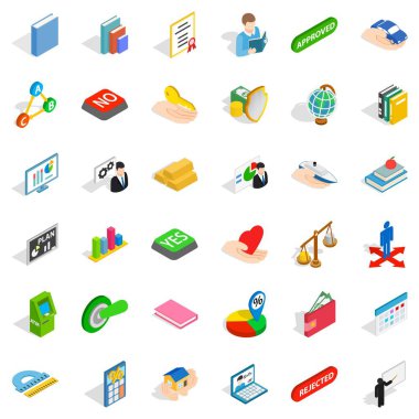 Terazi Icons set, izometrik tarzı