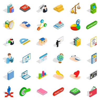 Yargı Icons set, izometrik stili