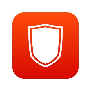 Askeri kalkan simgesi dijital kırmızı