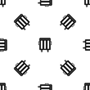 Metal çöp tenekesi desen sorunsuz siyah