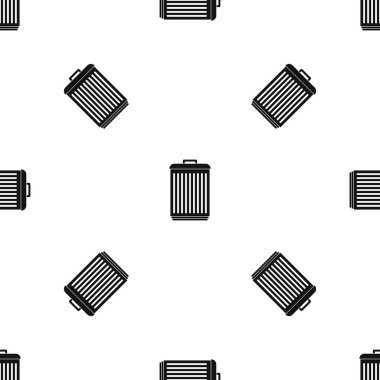 Çöp tenekesi desen sorunsuz siyah