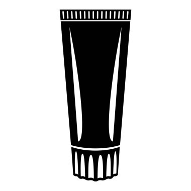 Diş macunu simgesi, basit siyah stil