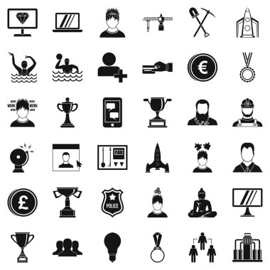 Corporation'ın Icons set, basit tarzı