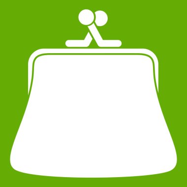 Kadınlar cüzdan simgesi yeşil