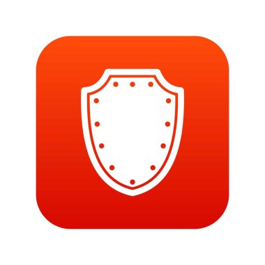 Ordu koruyucu kalkan simgesi dijital kırmızı