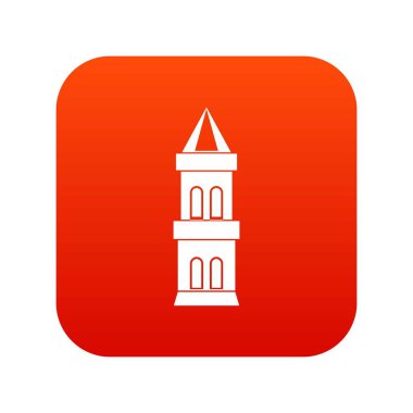 Kale kule simgesi dijital kırmızı