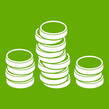 Altın sikke simge yeşil