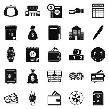 Katkı Icons set, basit tarzı