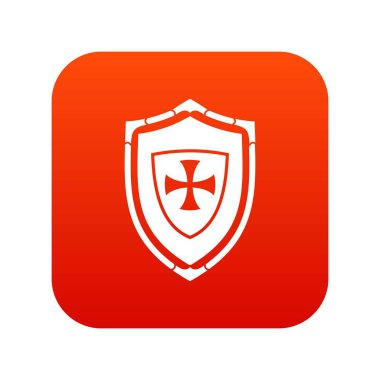 Simge dijital kırmızı ile kalkan