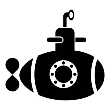 Bathyscaphe kapağı simgesi, basit tarzı ile.