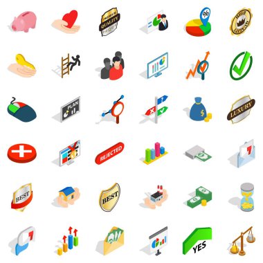 En iyi kalite Icons set, izometrik stili