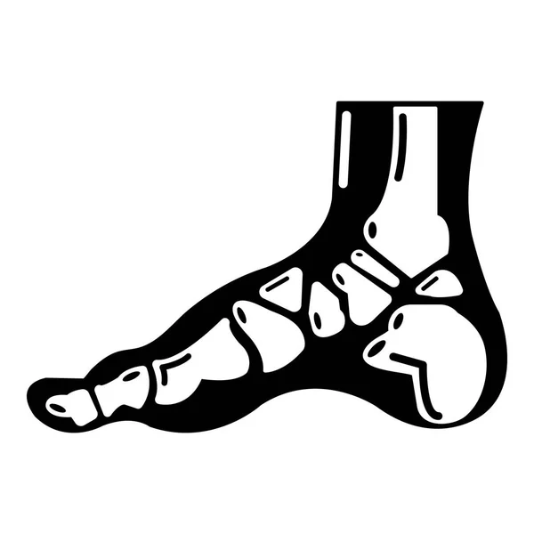Röntgenbild des Fußsymbols, einfacher Stil. — Stockvektor