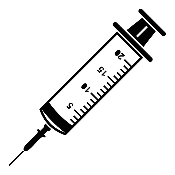 Spruta-ikonen, enkel svart stil — Stock vektor