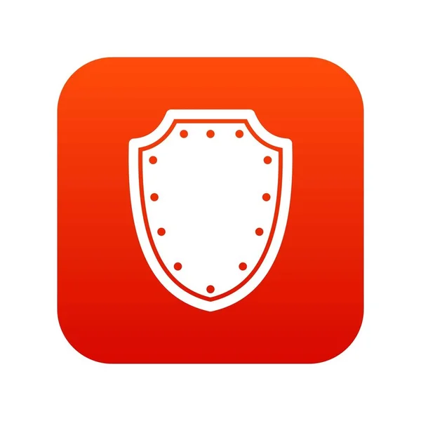 Ejército escudo protector icono digital rojo — Archivo Imágenes Vectoriales