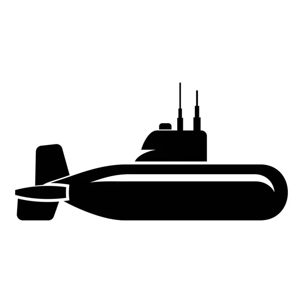 Askeri denizaltı simgesi, basit tarzı. — Stok Vektör