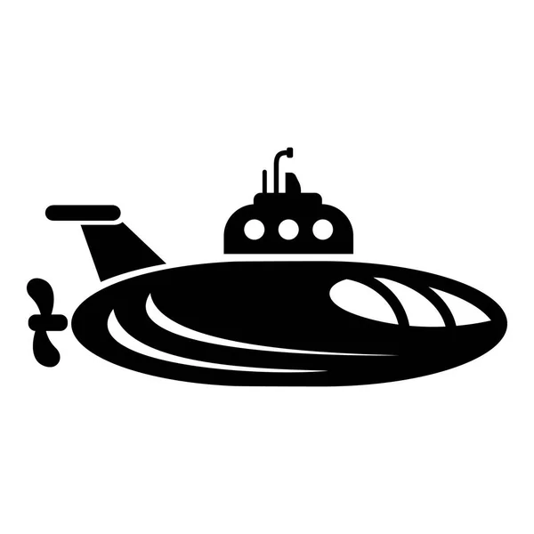 Icono de submarino oval, estilo simple . — Archivo Imágenes Vectoriales