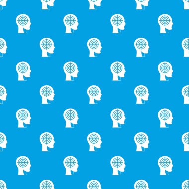 İnsan kafa desen kesintisiz mavi crosshair