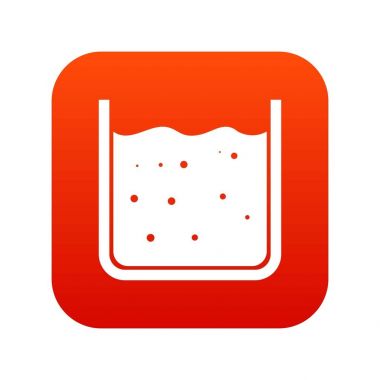 Sıvı simgesi dijital kırmızı ile dolu kabı