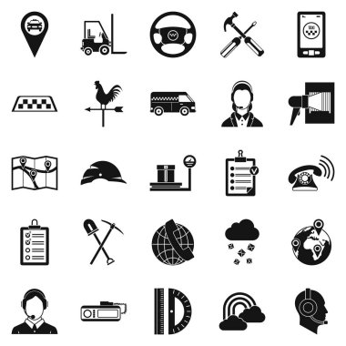 Gözetmen Icons set, basit tarzı