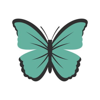 Böcek kelebeği simgesi, düz stil
