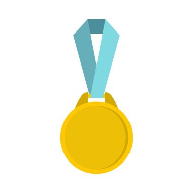 Kurdele simgesi ile madalya tarzı düz