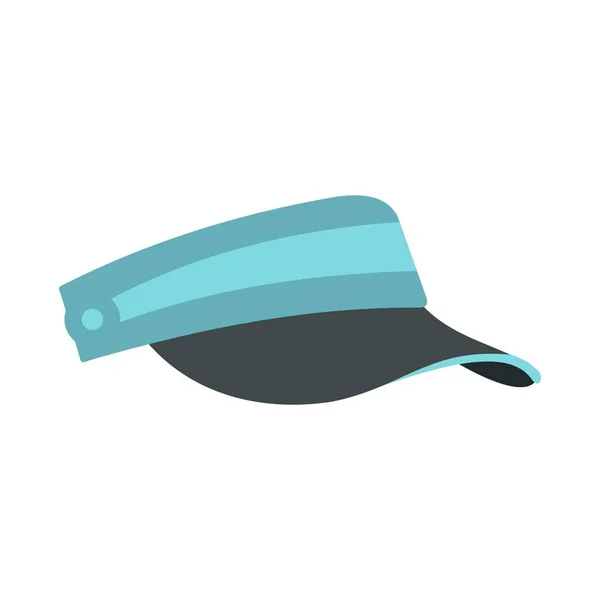 Icône de chapeau solaire, style plat — Image vectorielle